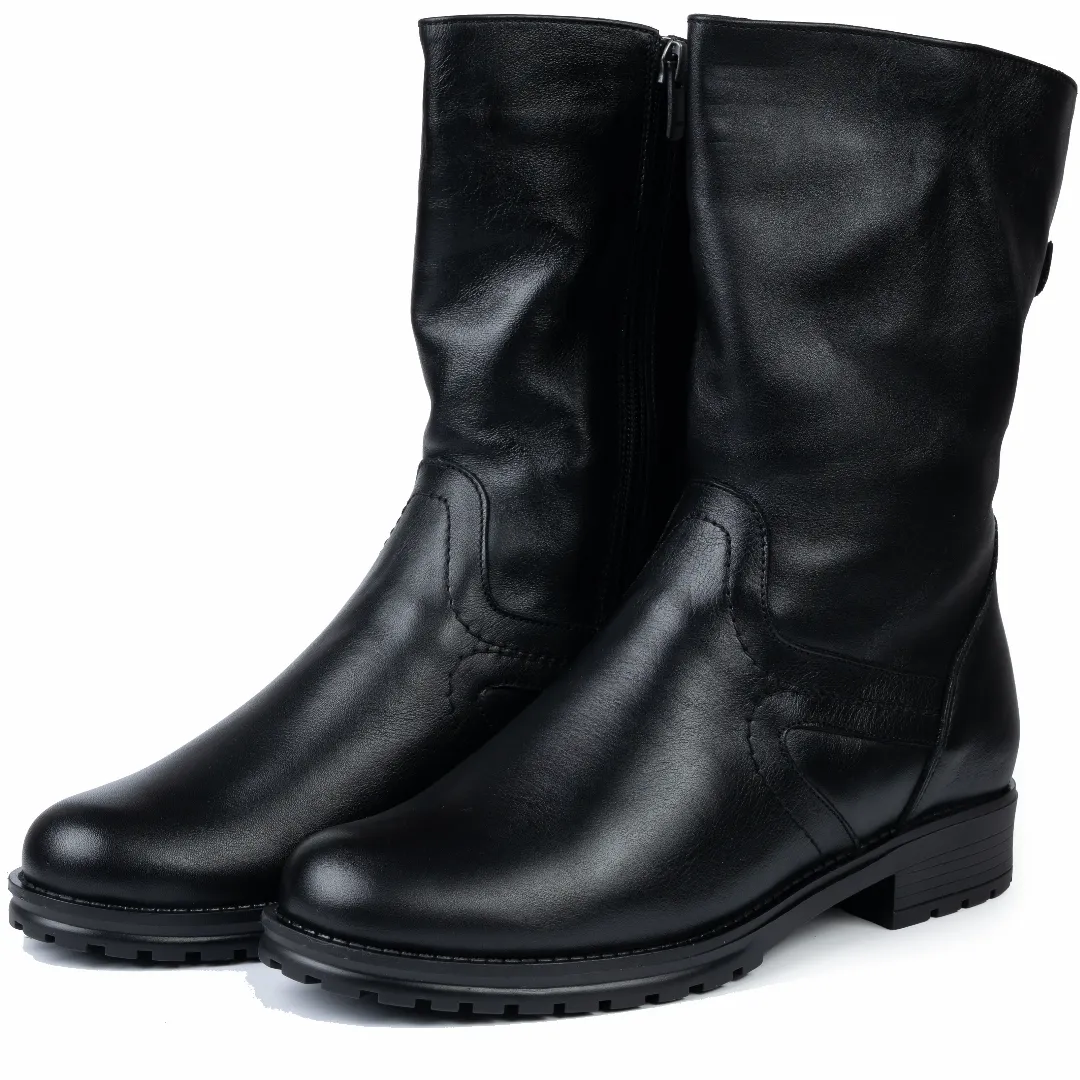 Cizme dama calpod lat, Glemis, piele naturala - Cod: AS-1920, Culoare: Negru Box, Marime: 38 (25.4 cm)