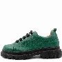 Pantofi dama calapod lat, Glemis, piele naturala - Cod: 665, Culoare: Verde Bizon, Marime: 38 (24.8 cm)