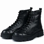 Ghete dama, Glemis, piele naturala - Cod: NE-428, Culoare: Negru Box, Marime: 38 (25 cm)