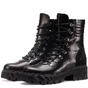 Ghete dama premium, Glemis, piele naturala - Cod: PS-1080-BV, Culoare: Negru, Marime: 40