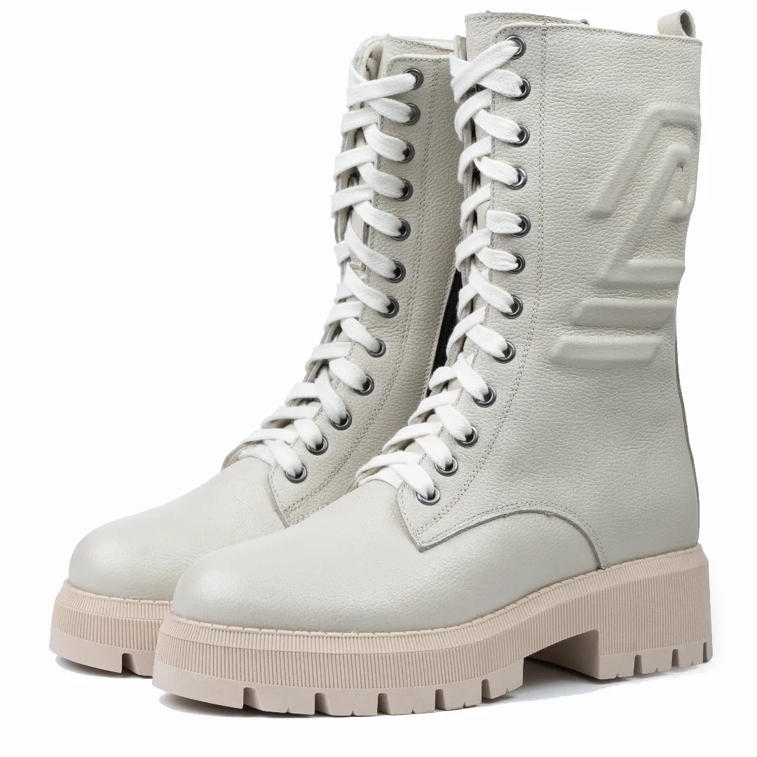 Ghete dama inalte, Glemis, piele naturala - Model: AS-florida-2425, Culoare: Bej Bizon, Marime: 38 (25.1 cm)