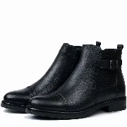 Ghete dama, Glemis, piele naturala - Cod: AS-2445, Culoare: Negru Box, Marime: 38 (25.2 cm)