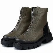 Ghete dama, Glemis, piele naturala - Cod: NE-363, Culoare: Verde Box, Marime: 38 (24.8 cm)