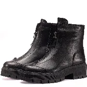 Ghete dama premium, Glemis, piele naturala - Cod: PS-1075-B, Culoare: Negru, Marime: 38