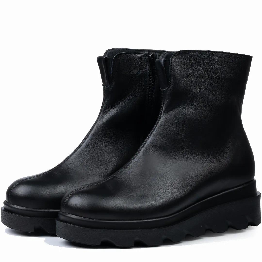 Ghete dama, Glemis, piele naturala - Cod: IB-4200, Culoare: Negru Box, Marime: 38 (25.1 cm)