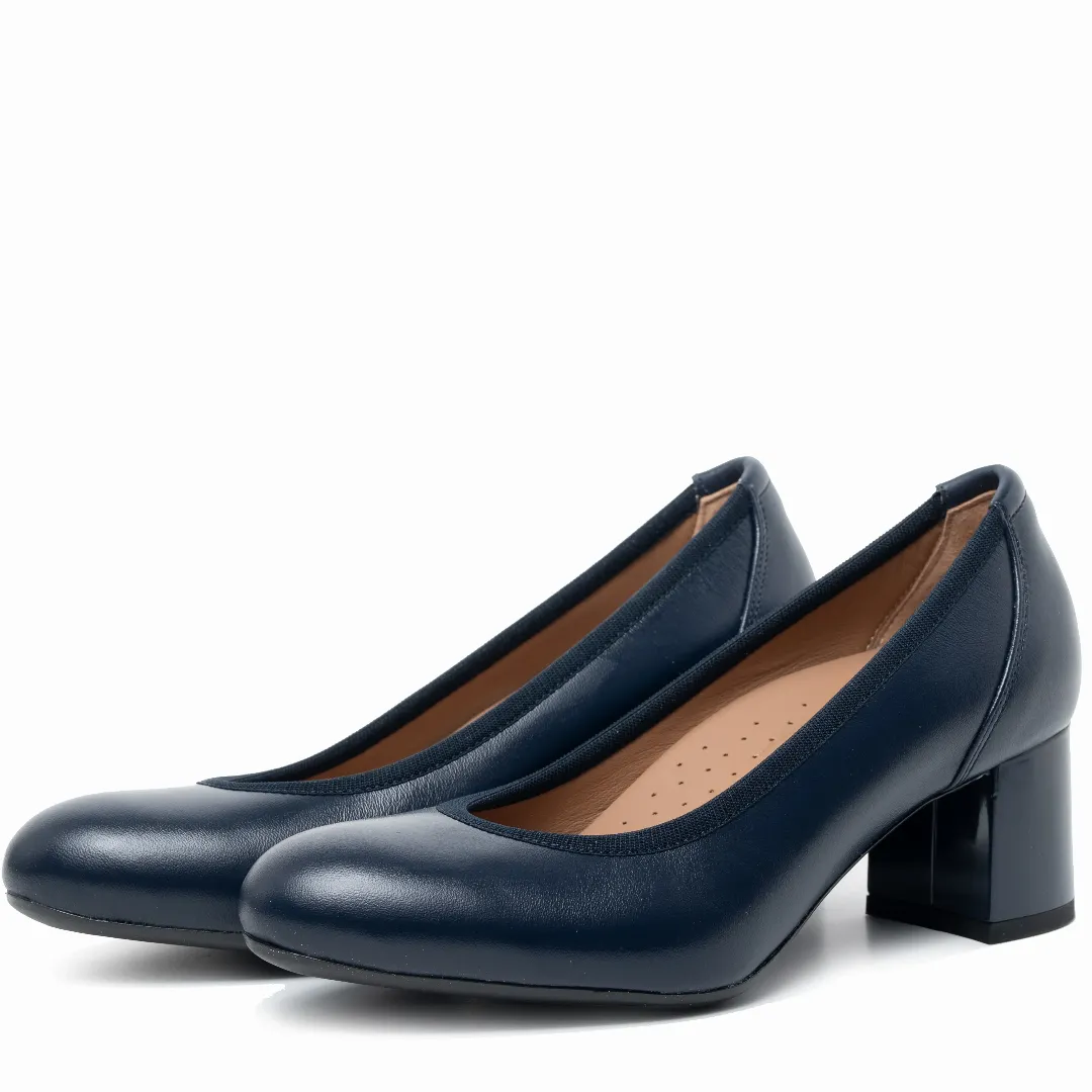 Pantofi dama eleganti, Glemis, piele naturala - Model: Siena, Culoare: Blue box, Marime: 41 (27 cm)