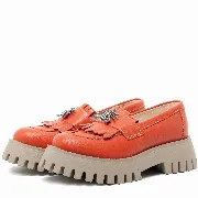 Mocasini dama, Glemis, piele naturala - Model: IB-2610, Culoare: Portocaliu, Marime: 38 (25 cm)