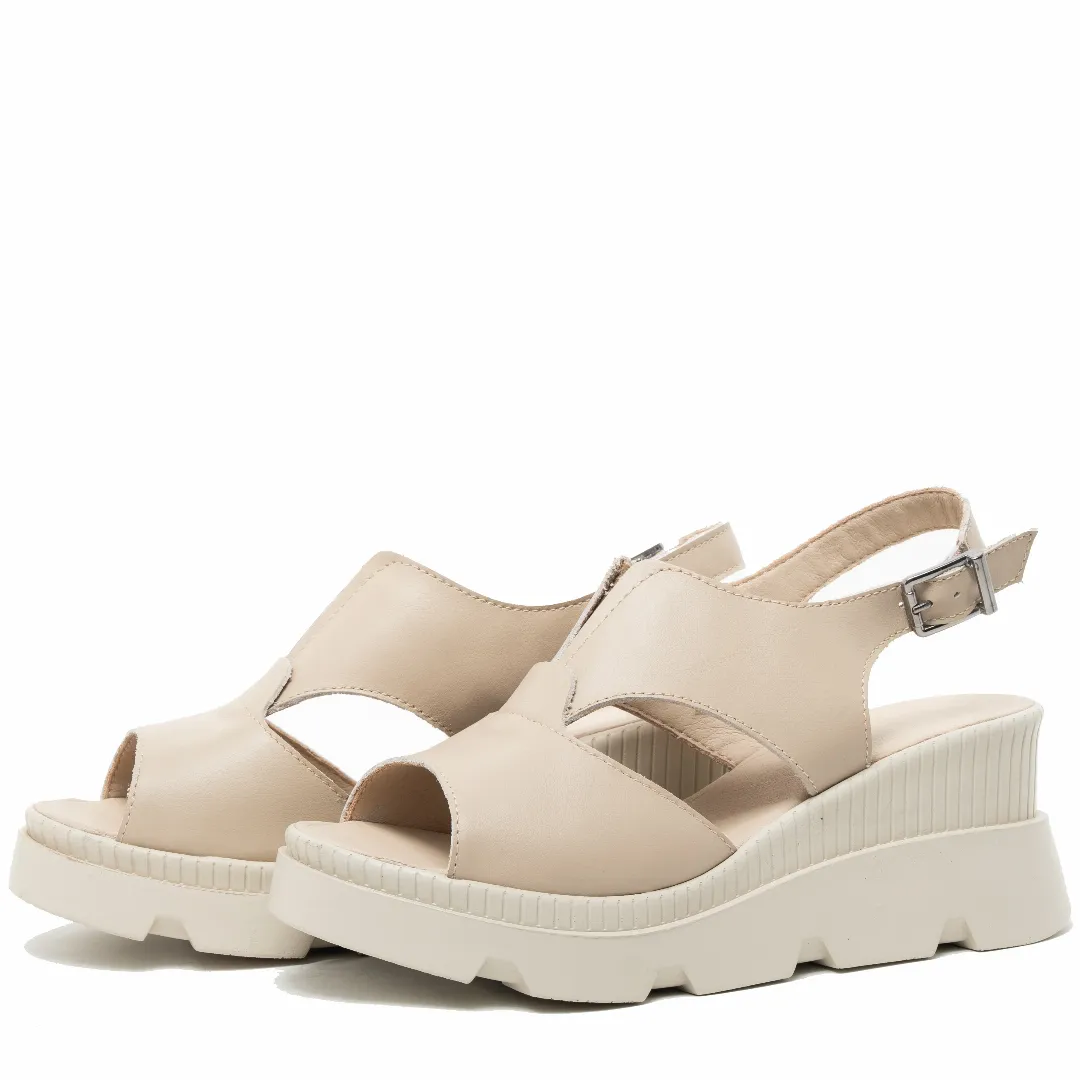 Sandale dama ortopedice, Glemis, piele naturala - Model: IB-1675, Culoare: Bej, Numar: 38