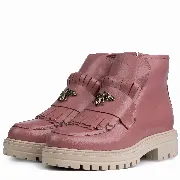 Ghete dama calapod normal, Glemis, piele naturala - Model: Stupina, Culoare: Roz Box, Marime: 38 (25 cm)