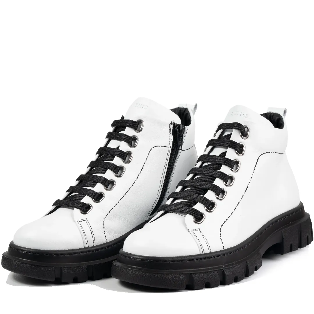 Ghete dama calapod lat, Glemis, piele naturala - Cod: Lejero, Culoare: Alb Box, Marime: 38 (24.8 cm)