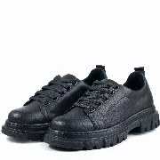 Pantofi casual dama, Glemis, piele naturala - Cod: 665, Culoare: Negru, Marime: 38