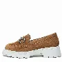Mocasini dama, Glemis, piele naturala intoarsa - Cod: 660, Culoare: Maro, Marime: 38