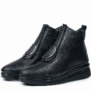 Ghete dama, Glemis, piele naturala - Cod: AS-2508, Culoare: Negru Box, Marime: 40 (26.2 cm)