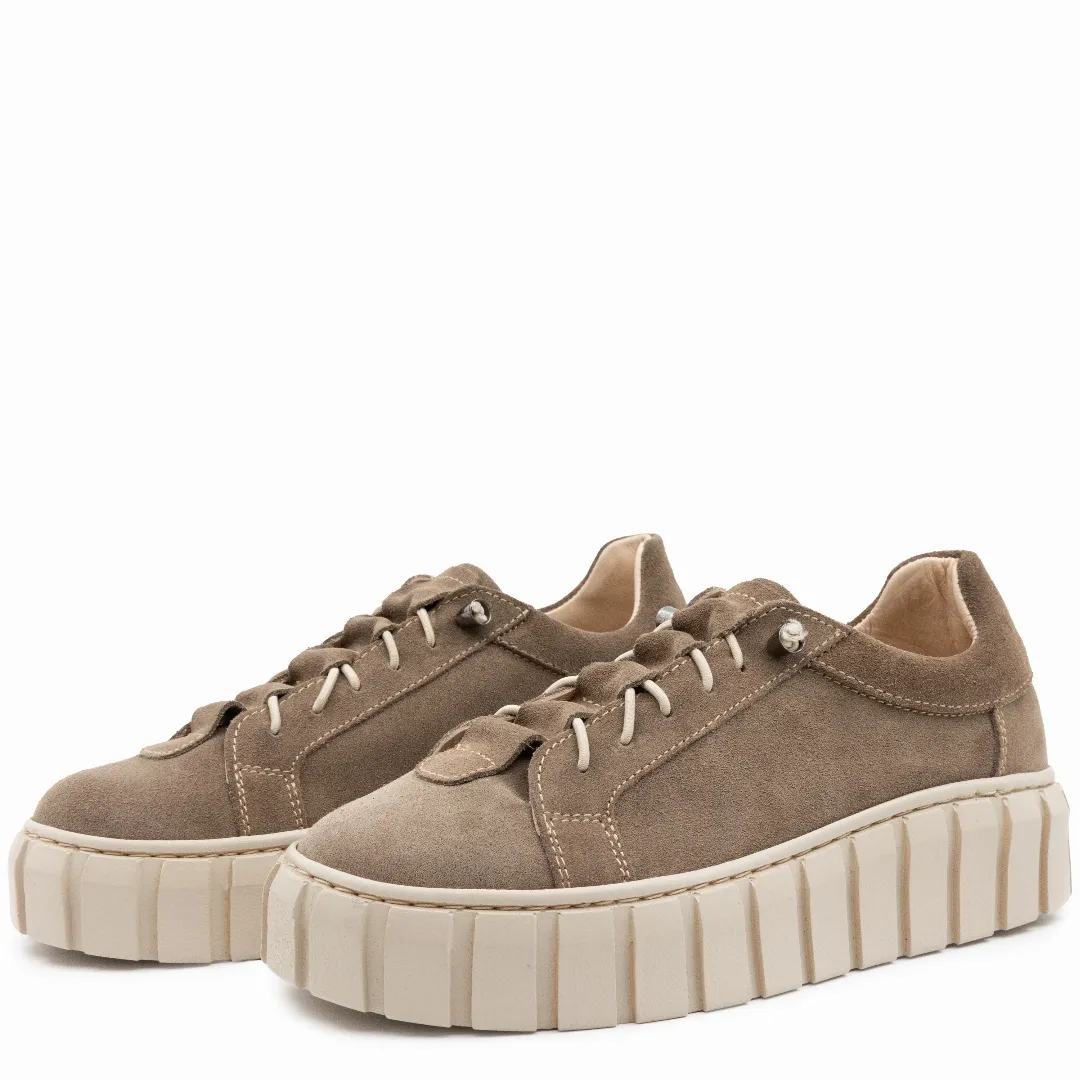 Pantofi dama calapod lat, Glemis, piele naturala - Cod: IB-2515, Culoare: Bej Velur, Marime: 38 (25 cm)