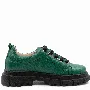 Pantofi dama calapod lat, Glemis, piele naturala - Cod: 665, Culoare: Verde Bizon, Marime: 38 (24.8 cm)