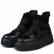 Ghete dama casual premium, Glemis, piele naturala - Cod: IB-4400, Culoare: Negru, Marime: 38 (25.4 cm)