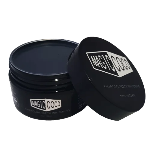 Pudra magica pentru albirea dintilor (100% naturala) - Charcoal Teeth Whitening Powder - Magic Coco - 30g