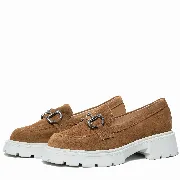 Mocasini dama, Glemis, piele naturala intoarsa - Cod: 660, Culoare: Maro, Marime: 38