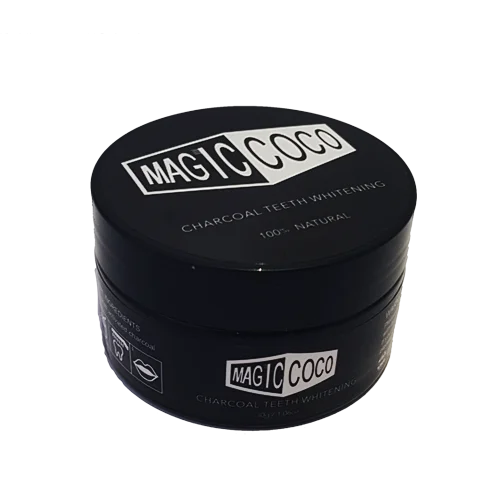 Pudra magica pentru albirea dintilor (100% naturala) - Charcoal Teeth Whitening Powder - Magic Coco - 30g