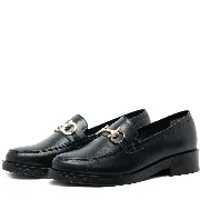 Pantofi casual dama, Glemis, piele naturala - Model: PS-delia-1150, Culoare: Negru Box, Marime: 38 (25 cm)