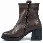 Botine dama, Glemis, piele naturala - Cod: NE-427, Culoare: Maro Inchis Box, Marime: 38 (24.4 cm)