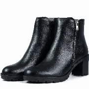 Ghete dama clasic, Glemis, piele naturala - Cod: PS-athena-160, Culoare: Negru Box, Marime: 38 (24.6 cm)