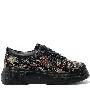 Pantofi casual dama, Glemis, piele naturala - Model: AN-1260-A, Culoare: Negru Floral, Marime: 38 (24.8 cm)