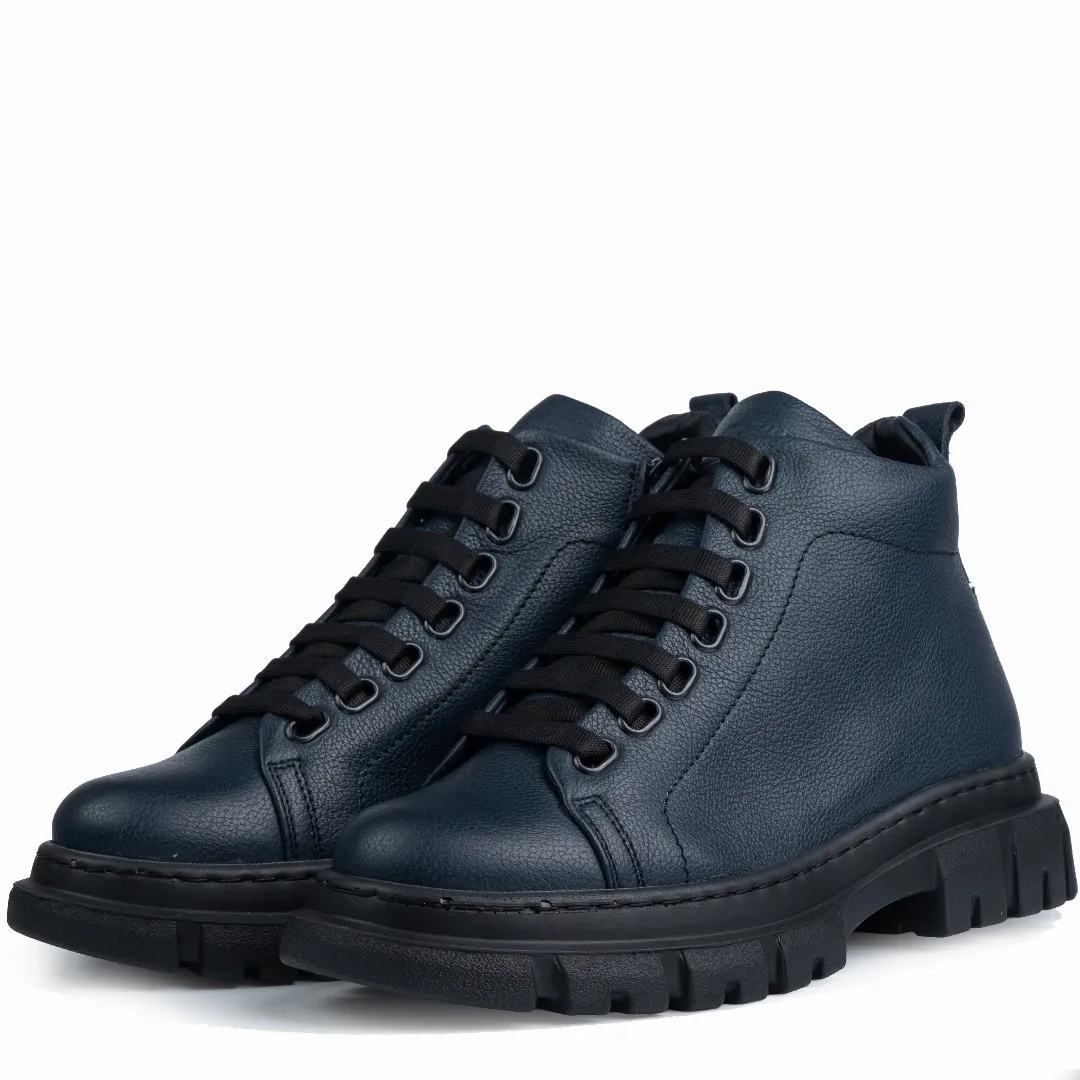 Ghete dama calapod lat, Glemis, piele naturala - Cod: Lejero, Culoare: Blue Bizon, Marime: 38 (24.8 cm)