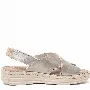 Sandale dama confort, Glemis, piele naturala - Model: Serina, Culoare: Argintiu Naplac, Marime: 38 (24.5 cm)