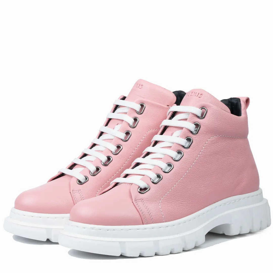 Ghete dama calapod lat, Glemis, piele naturala - Cod: Lejero, Culoare: Roz Box, Marime: 38 (24.8 cm)