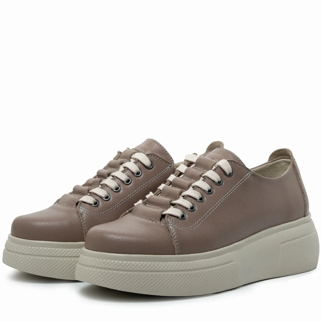 Pantofi dama premium, Glemis, piele naturala - Cod: PS-asti-1065, Culoare: Taupe Bizon, Marime: 38 (24.9 cm)