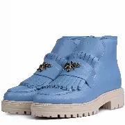 Ghete dama calapod normal, Glemis, piele naturala - Model: Stupina, Culoare: Albastru Box, Marime: 40 (26.6 cm