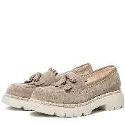 Pantofi casual dama, Glemis, piele naturala intoarsa - Model: IB-2605, Culoare: Bej, Marime: 38 (25 cm)