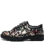 Pantofi casual dama, Glemis, piele naturala - Model: AN-1260-2, Culoare: Negru floral, Marime: 38 (24.9 cm)