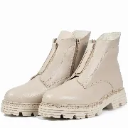 Ghete dama, Glemis, piele naturala - Cod: NE-423, Culoare: Bej Box, Marime: 38 (25.2 cm)