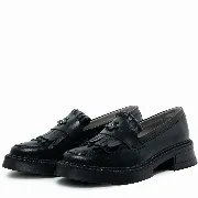 Mocasini dama, Glemis, piele naturala - Model: PS-cloe-1155, Culoare: Negru Box, Marime: 38 (24.8 cm)