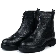 Ghete dama, Glemis, piele naturala - Cod: AS-2327, Culoare: Negru Box, Marime: 38 (25.1 cm)