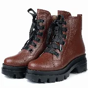 Bocanci dama, Glemis, piele naturala - Model: PS-995, Culoare: Maro Box, Marime: 38 (24.5 cm)