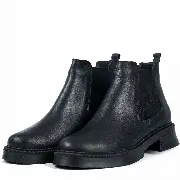 Ghete dama, Glemis, piele naturala - Cod: JD-cloe-1280, Culoare: Negru Box, Marime: 38 (24.8 cm)