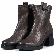 Botine dama, Glemis, piele naturala - Cod: NE-427, Culoare: Maro Inchis Box, Marime: 38 (24.4 cm)