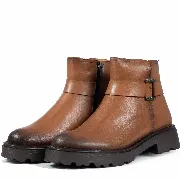 Ghete dama, Glemis, piele naturala - Cod: NE-434, Culoare: Maro Box, Marime: 38 (25.2 cm)