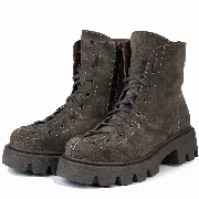 Ghete dama, Glemis, piele naturala - Cod: IB-4050, Culoare: Maro Velur, Marime: 38 (24.8 cm)