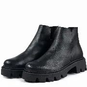 Ghete dama smart office, Glemis, piele naturala - Cod: IB-4000, Culoare: Negru Box, Marime: 38 (24.5 cm)