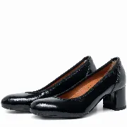 Pantofi dama eleganti, Glemis, piele naturala - Model: Siena, Culoare: Negru naplac, Marime: 38 (25 cm)