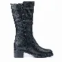 Cizme dama gamba groasa, Glemis, piele naturala - Model: GAMBA, Culoare: Negru Box, Marime: 38 (25.2 cm)