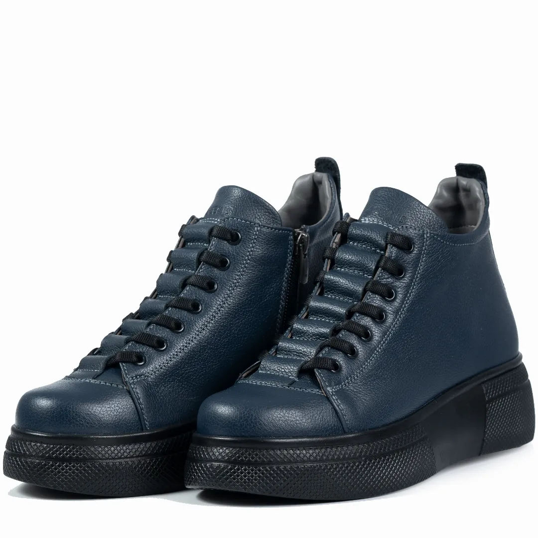 Ghete dama premium, Glemis, piele naturala - Cod: PS-asti-1135, Culoare: Blue Bizon, Marime: 39 (25.7 cm)