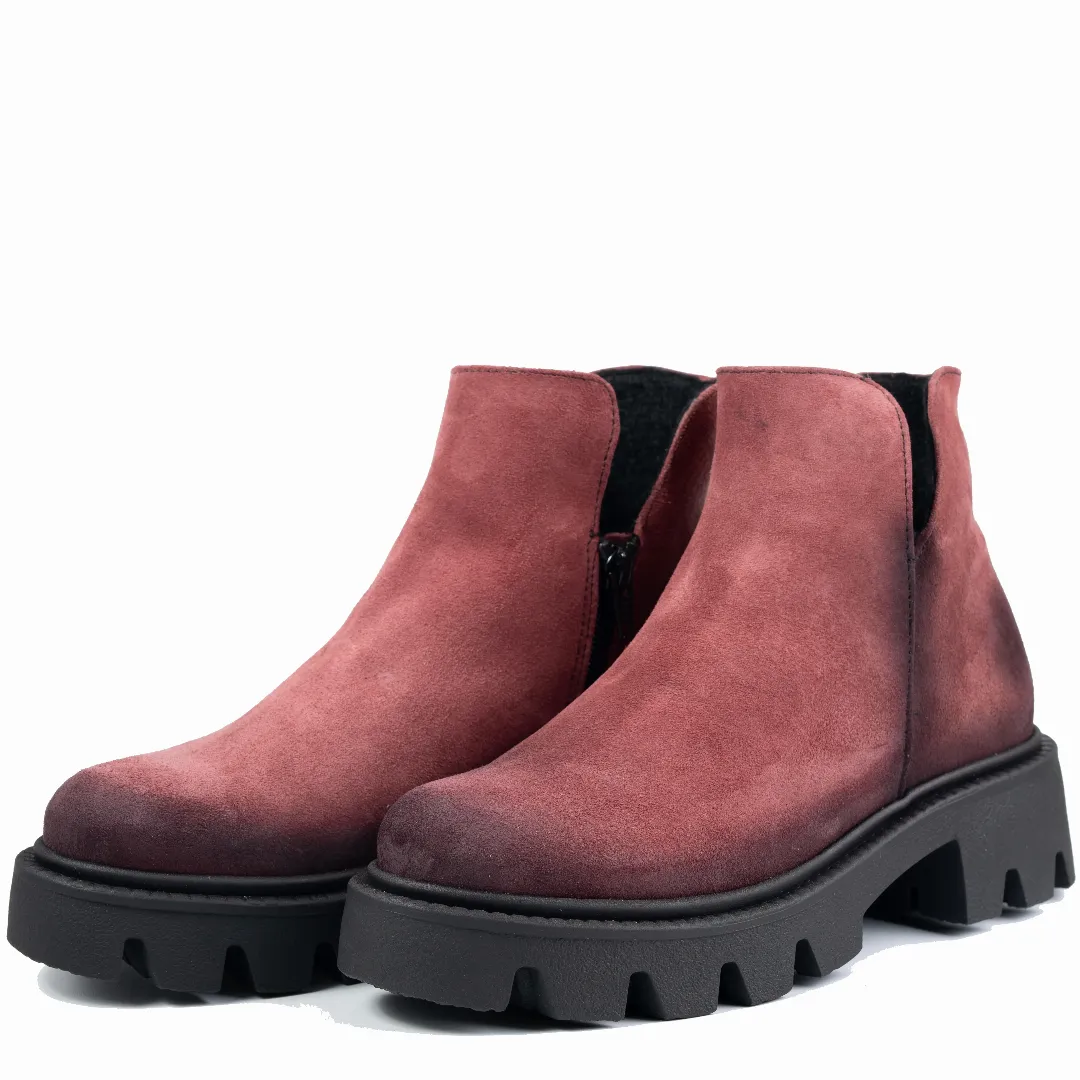 Ghete dama smart office, Glemis, piele naturala - Cod: IB-4000, Culoare: Bordo, Marime: 38 (24.5 cm)