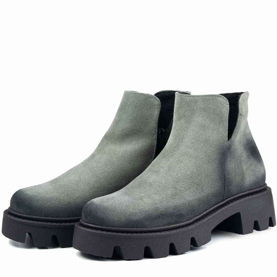 Ghete dama smart office, Glemis, piele naturala - Cod: IB-4000, Culoare: Verde, Marime: 38 (24.5 cm)