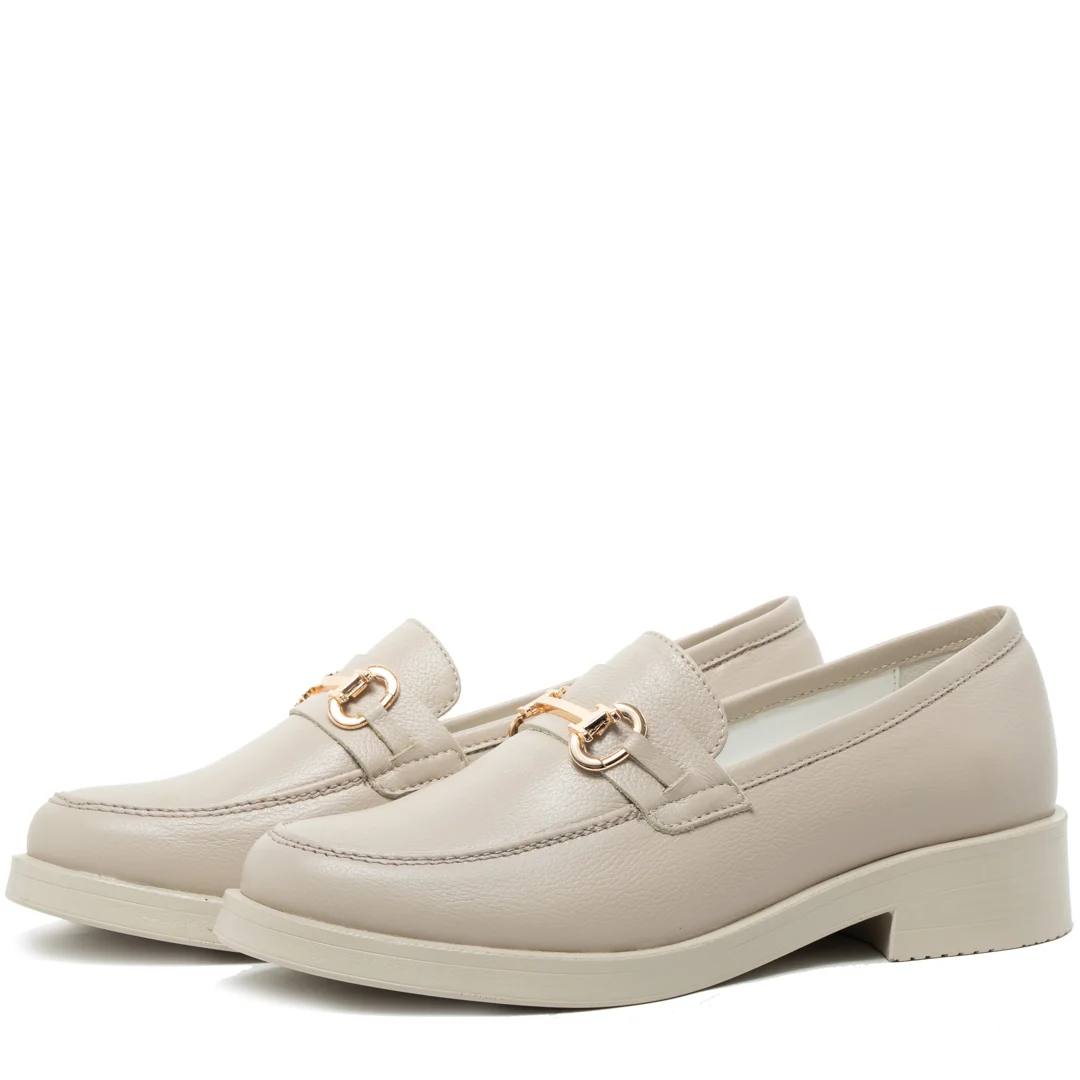 Pantofi casual dama, Glemis, piele naturala - Model: PS-delia-1150, Culoare: Bej Bizon, Marime: 37 (24.3 cm)