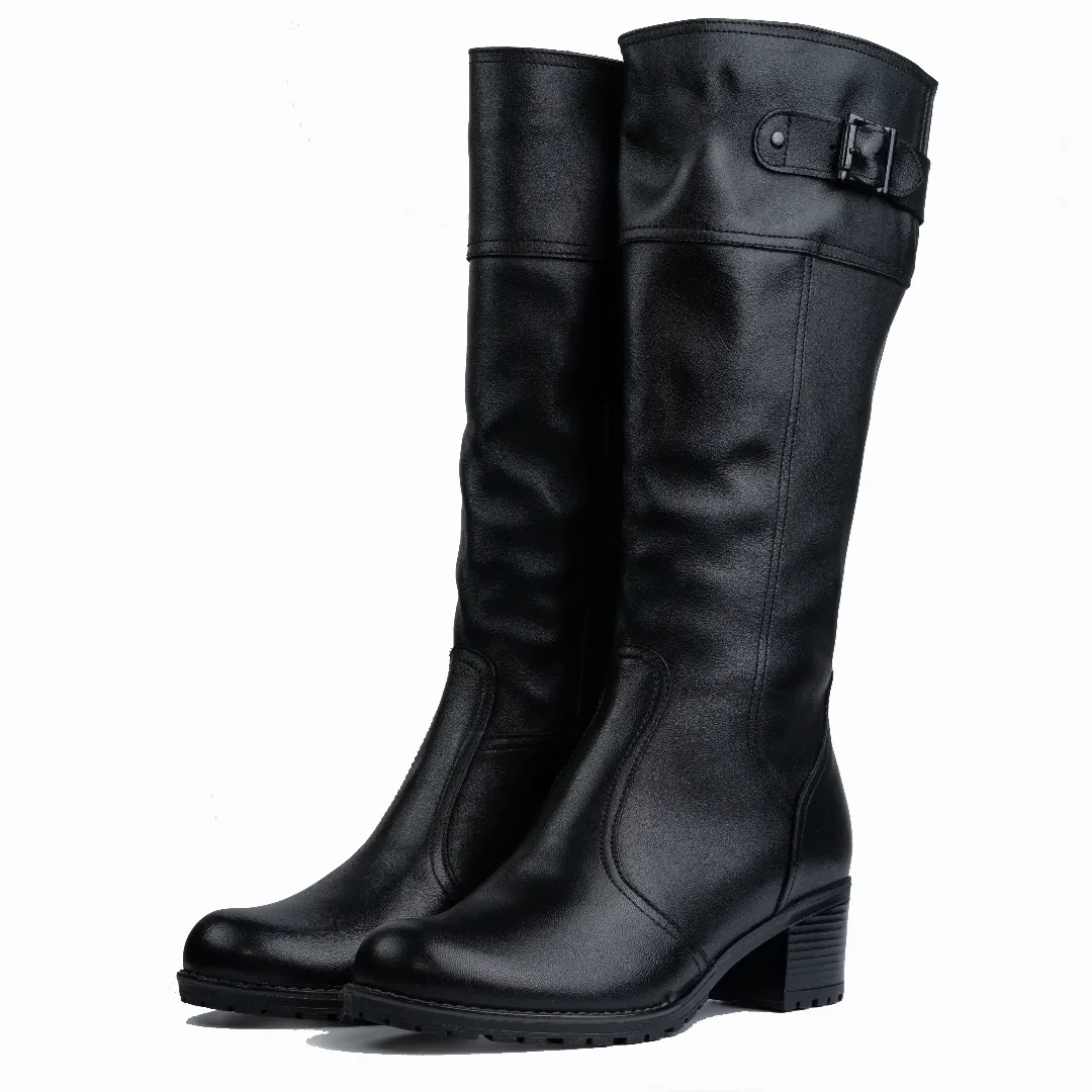 Cizme dama, Glemis, piele naturala - Cod: AS-532, Culoare: Negru Box, Marime: 38 (24.9 cm)